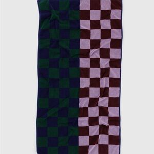 Baggu Jewel Checks Bath towel NWT